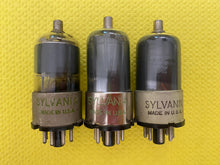Load image into Gallery viewer, 3 Sylvania 12A8 12A8GT Vacuum Tubes Lot Of Three