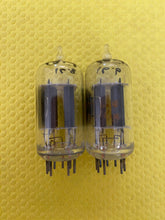 Load image into Gallery viewer, Matched Pair RCA Clear Top 12AU7 12AU7A Vacuum Tubes Valves Steel Support Rods NOS-Testing