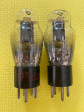 Load image into Gallery viewer, Matched Pair RCA Radiotron Type Number 56 #56 Vacuum Tubes Valves — 2.5 Volt 6J5 / 6SN7 Substitute