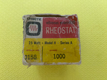 Load image into Gallery viewer, Ohmite Rheostat 25 Watts 1000 Ohms Model H Series A Stock Number 0158 NOS NIB