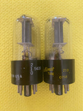 Load image into Gallery viewer, Matched Pair CBS Hytron 12SN7 12SN7GT Vacuum Tubes Valves Black T Plates NOS NIB