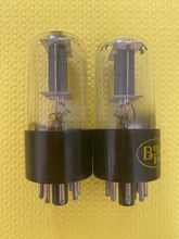 Load image into Gallery viewer, Matched Pair CBS Hytron 12SN7 12SN7GT Vacuum Tubes Valves Black T Plates NOS NIB