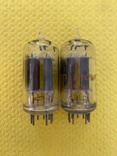 Load image into Gallery viewer, Matched Pair RCA Clear Top 12AU7 12AU7A Vacuum Tubes Valves Steel Support Rods NOS-Testing