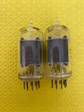 Load image into Gallery viewer, Matched Pair RCA Clear Top 12AU7 12AU7A Vacuum Tubes Valves Steel Support Rods NOS-Testing