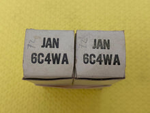 Load image into Gallery viewer, Matched Pair General Electric GE 6C4 6C4WA Vacuum Tubes Valves Milspec NOS NIB
