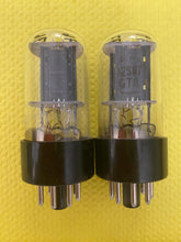 Load image into Gallery viewer, Matched Pair RCA 12SN7 12SN7GTA Vacuum Tubes Valves Black Plate NOS NIB