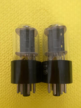 Load image into Gallery viewer, Matched Pair RCA 6SN7 6SN7GTB Vacuum Tubes Copper Support Rods