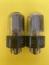 Load image into Gallery viewer, Matched Pair General Electric GE 12SN7 12SN7GT Vacuum Tubes Valves Copper Support Rods