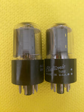 Load image into Gallery viewer, Matched Pair General Electric GE 6SN7 6SN7GTB Vacuum Tubes Valves Copper Support Rods