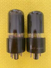 Load image into Gallery viewer, Matched Pair Ken-Rad 6V6 6V6GT 6P6 6P6P Vacuum Tubes Black Glass