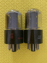 Load image into Gallery viewer, Matched Pair General Electric GE 6SN7 6SN7GTA Vacuum Tubes Valves Copper Support Rods