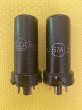 Load image into Gallery viewer, Matched Pair RCA 5Z4 Vacuum Tubes Valves Rectifiers Lot Of Two