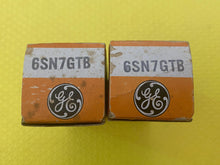Load image into Gallery viewer, Matched Pair General Electric GE 6SN7 6SN7GTB Vacuum Tubes Valves Phono Preamp Grade Copper Support Rods Top Filament NOS NIB