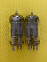 Load image into Gallery viewer, Matched Pair RCA 5963 12AU7 12AU7A Vacuum Tubes Valves Black Plate Industrial-Grade