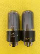 Load image into Gallery viewer, Matched Pair Raytheon 6V6 6V6GT Vacuum Tubes Gray Glass