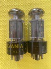 Load image into Gallery viewer, Matched Pair Sylvania 6BL7 6BL7GTA Vacuum Tubes Triple 3 Mica NOS NIB