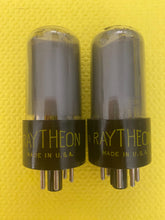 Load image into Gallery viewer, Matched Pair Raytheon 6V6 6V6GT Vacuum Tubes Gray Glass