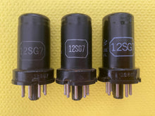 Load image into Gallery viewer, 3 General Electric GE 12SG7 Vacuum Tubes Valves Lot Of Three