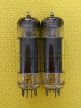Load image into Gallery viewer, Pair Sylvania 6BQ5 EL84 Vacuum Tubes Black Plate O Getters