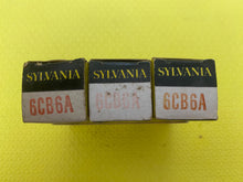 Load image into Gallery viewer, 3 Sylvania 6CB6 6CB6A Vacuum Tubes Valves NOS NIB Lot Of Three