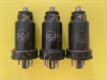 Load image into Gallery viewer, 3 RCA 6F5 Vacuum Tubes Valves Large Logo Lot Of Three