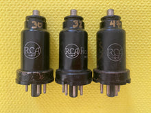 Load image into Gallery viewer, 3 RCA 6F5 Vacuum Tubes Valves Large Logo Lot Of Three