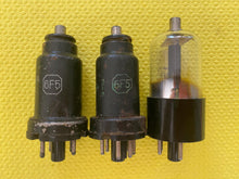 Load image into Gallery viewer, 3 Sylvania 6F5 6F5GT Vacuum Tubes Valves Lot Of Three