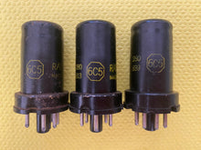 Load image into Gallery viewer, 3 Raytheon 6C5 Vacuum Tubes Lot Of Three