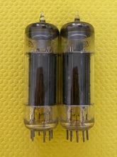 Load image into Gallery viewer, Pair Sylvania 6BQ5 EL84 Vacuum Tubes Black Plate O Getters