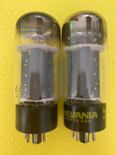 Load image into Gallery viewer, Matched Pair Sylvania 6L6 6L6GC Vacuum Tubes Valves