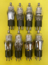 Load image into Gallery viewer, 8 Philco Number / Type 77 #77 Vacuum Tubes Engraved / Stamped Base Mesh Plate Variety Lot Of Eight