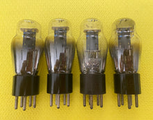 Load image into Gallery viewer, 4 Philco Number Type 27 #27 Vacuum Tubes Stamped / Engraved Bases Lot Of Four