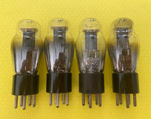 Load image into Gallery viewer, 4 Philco Number Type 27 #27 Vacuum Tubes Stamped / Engraved Bases Lot Of Four