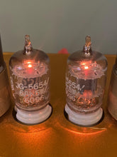 Load image into Gallery viewer, Matched Pair General Electric 6096 5654 JG-5654 6AK5 6J1 6J2 Milspec Industrial Vacuum Tubes Valves NOS NIB