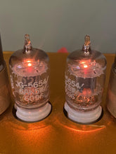 Load image into Gallery viewer, Matched Pair General Electric 6096 5654 JG-5654 6AK5 6J1 6J2 Milspec Industrial Vacuum Tubes Valves NOS NIB