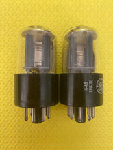 Load image into Gallery viewer, Matched Pair General Electric GE 6SN7 6SN7GTA Vacuum Tubes Copper Support Rods
