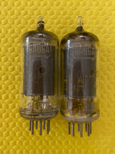 Load image into Gallery viewer, Matched Pair RCA 6AU6 6AU6A Vacuum Tubes Valves Black Plate NOS-Testing
