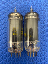 Load image into Gallery viewer, Matched Pair Sylvania Black Plate 6CL6 Vacuum Tubes