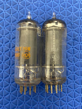 Load image into Gallery viewer, Matched Pair RCA 6CL6 Vacuum Tubes Valves Black Plate Triple 3 Mica