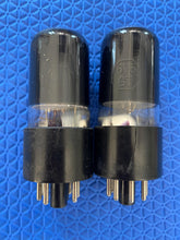 Load image into Gallery viewer, Matched Pair Ken-Rad 6V6 6V6GT Vacuum Tubes Black Bottles NOS-Testing
