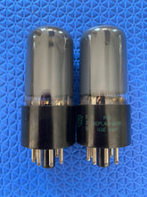 Load image into Gallery viewer, Matched Pair Sylvania 6V6 6V6GT/G Vacuum Tubes Silver And Gray NOS-Testing