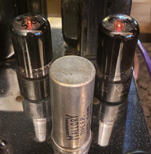 Load image into Gallery viewer, Matched Pair Ken-Rad 6V6 6V6GT Vacuum Tubes Black Bottles NOS-Testing