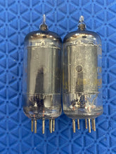 Load image into Gallery viewer, Matched Pair RCA Black Plate 6AU6 6AU6A Vacuum Tubes Valves