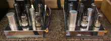 Load image into Gallery viewer, Matched Pair Sylvania 7AU7 Vacuum Tubes Valves NOS-Testing 6SN7 Substitute With Adapters