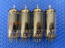Load image into Gallery viewer, Matched Quad General Electric GE 6CL6 Vacuum Tubes Black Plate