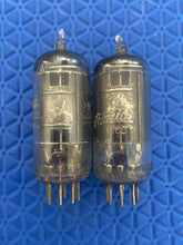 Load image into Gallery viewer, Matched Pair General Electric GE Nickel Plate 6AU6 Vacuum Tubes Valves