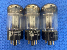 Load image into Gallery viewer, Matched Trio RCA Black Plate 6BY5 6BY5GA Vacuum Tube Valves 3 Lot Of Three