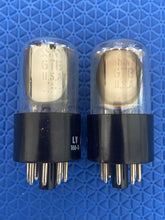 Load image into Gallery viewer, Matched Pair General Electric GE 6SN7 6SN7GTB Vacuum Tubes Valves Copper Support Rods NOS NIB