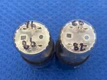 Load image into Gallery viewer, Matched Pair General Electric GE 6SN7 6SN7GTB Vacuum Tubes Valves Copper Support Rods NOS NIB
