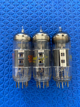 Load image into Gallery viewer, Matched Trio Sylvania 12BY7 12BY7A Vacuum Tubes Valves